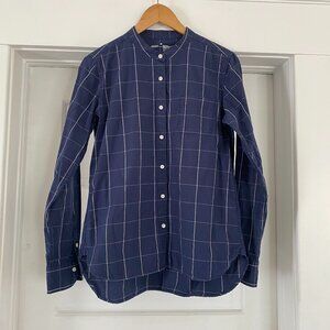 Muji 100% Cotton Blue Pattern Shirt Size M